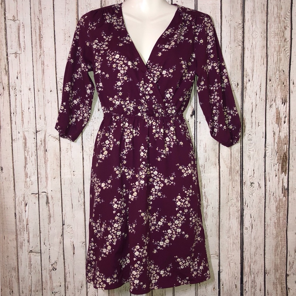🎁3/$22 Old Navy Purple Floral Dress